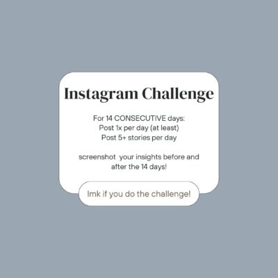 14 Day Instagram Challenge!