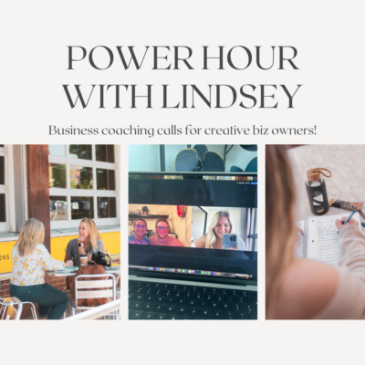 Power Hour with Lindsey – 1 Hour Business Coaching for Photographers!